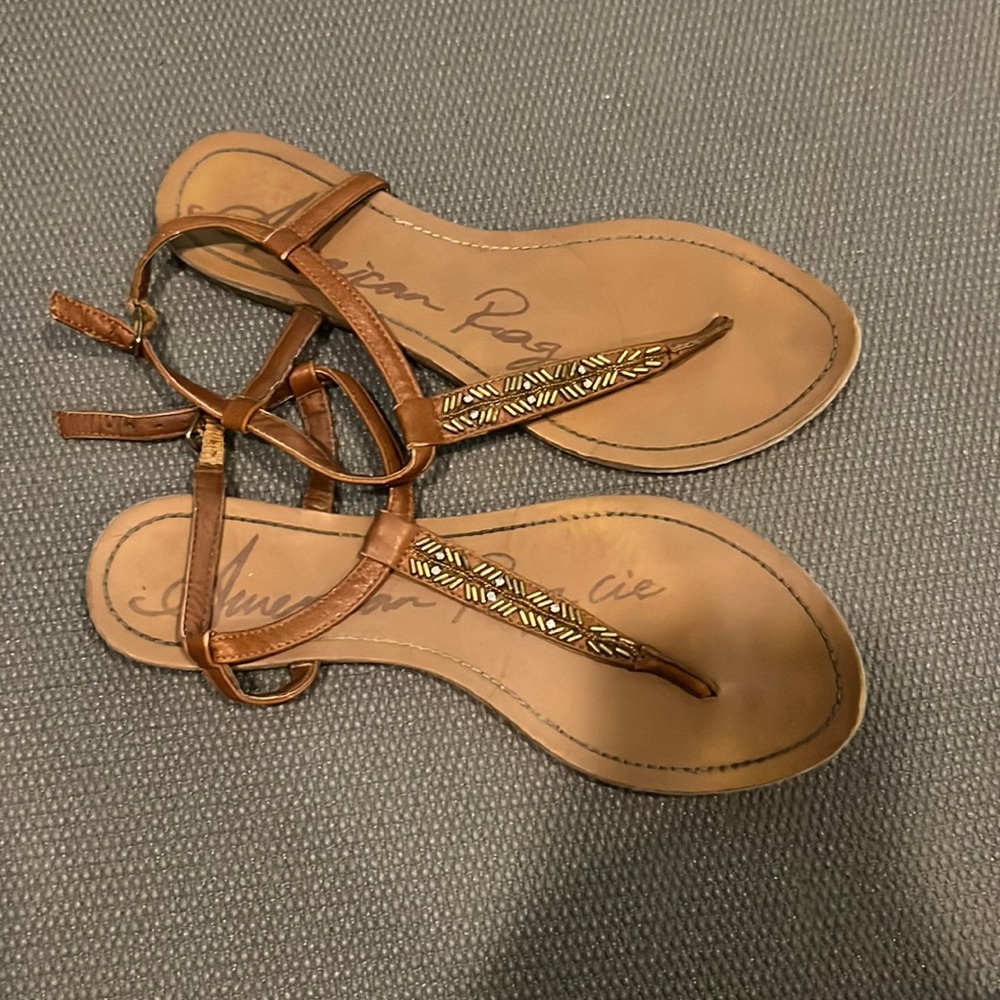 Strap on sandals, size 9